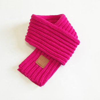 純色冬季腈綸圍巾-布標壓印LOGO_3